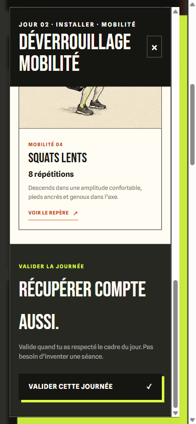 Journée mobilité affichée sur téléphone