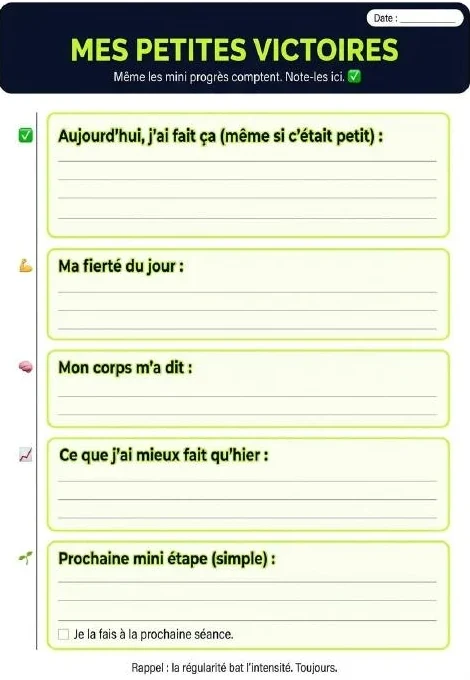 Fiche Mes petites victoires