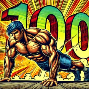 100 pompes par jour : le guide ultime pour transformer ton corps 2 Un homme musclé qui fait le défi des 100 pompes par jour