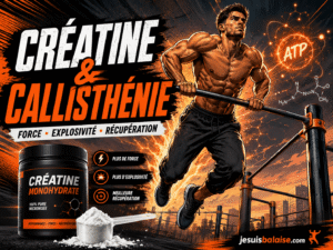 La créatine monohydrate : tout ce qu'un pratiquant de calisthenics doit savoir 5 Athlète de callisthénie au muscle-up avec créatine monohydrate