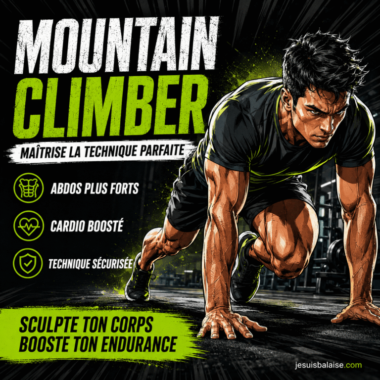 Maîtrise l'exercice du mountain climber pour des muscles profonds en béton 2 Homme en position de mountain climber, exercice cardio pour renforcer les abdos et booster l’endurance